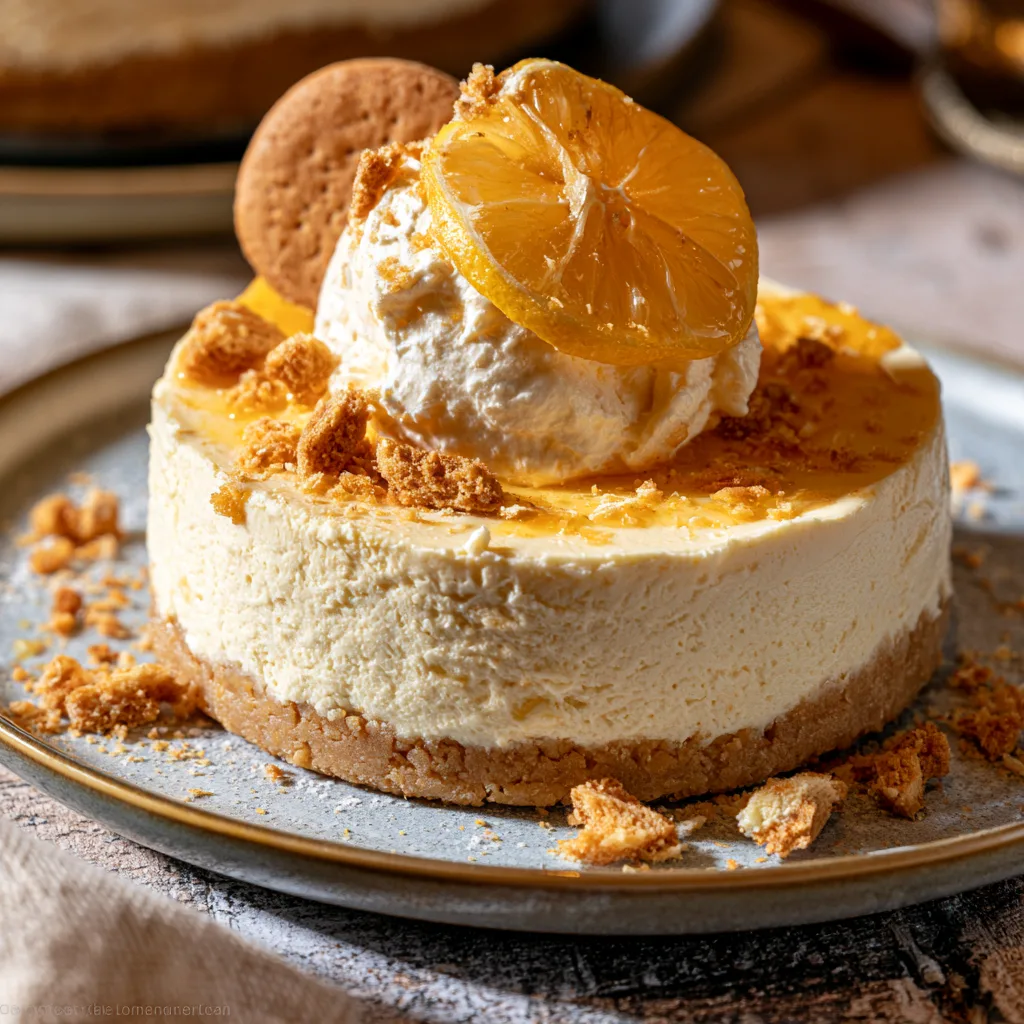 Cheesecake met yoghurt -citroenijs