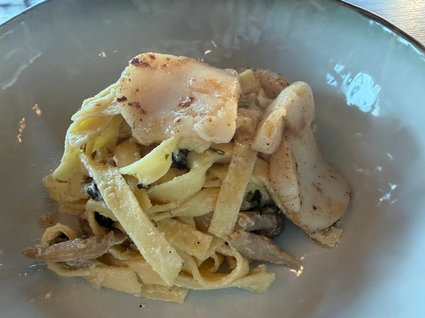 Voorbeeld van Coquilles pasta met witte wijn