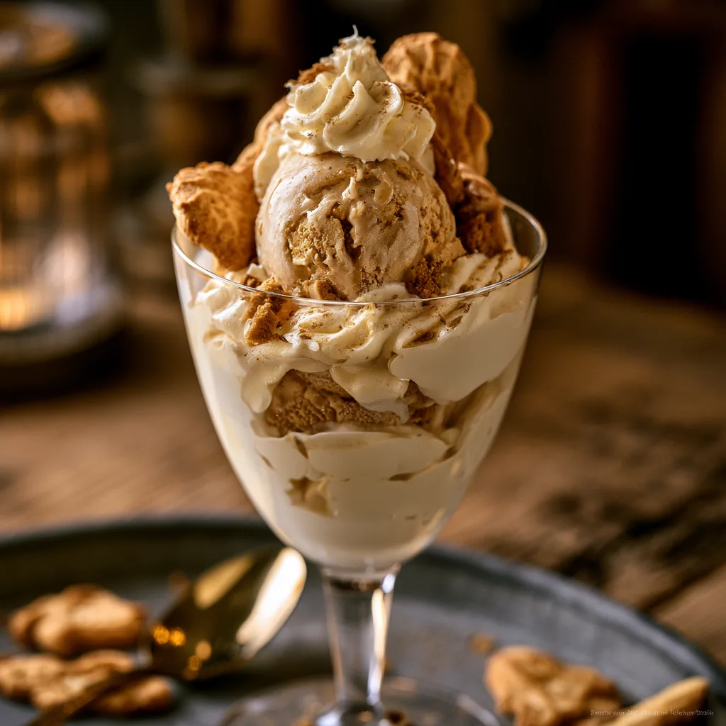 Voorbeeld van Mascarpone met spritzen koekjes en bailey ijs