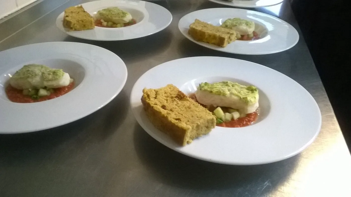 Voorbeeld van Gazpacho van groenten met heilbot