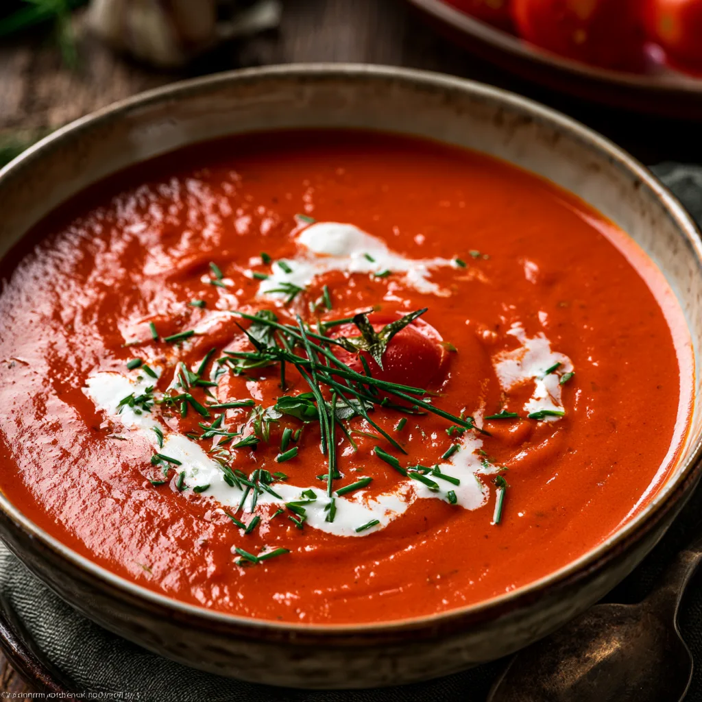 Voorbeeld van Koude tomaten paprikasoep