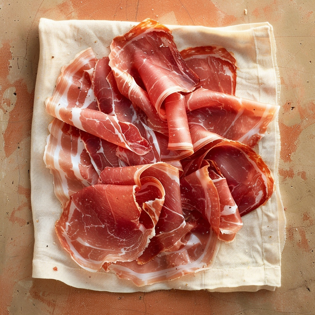 Foto van prosciutto (rauwe ham)