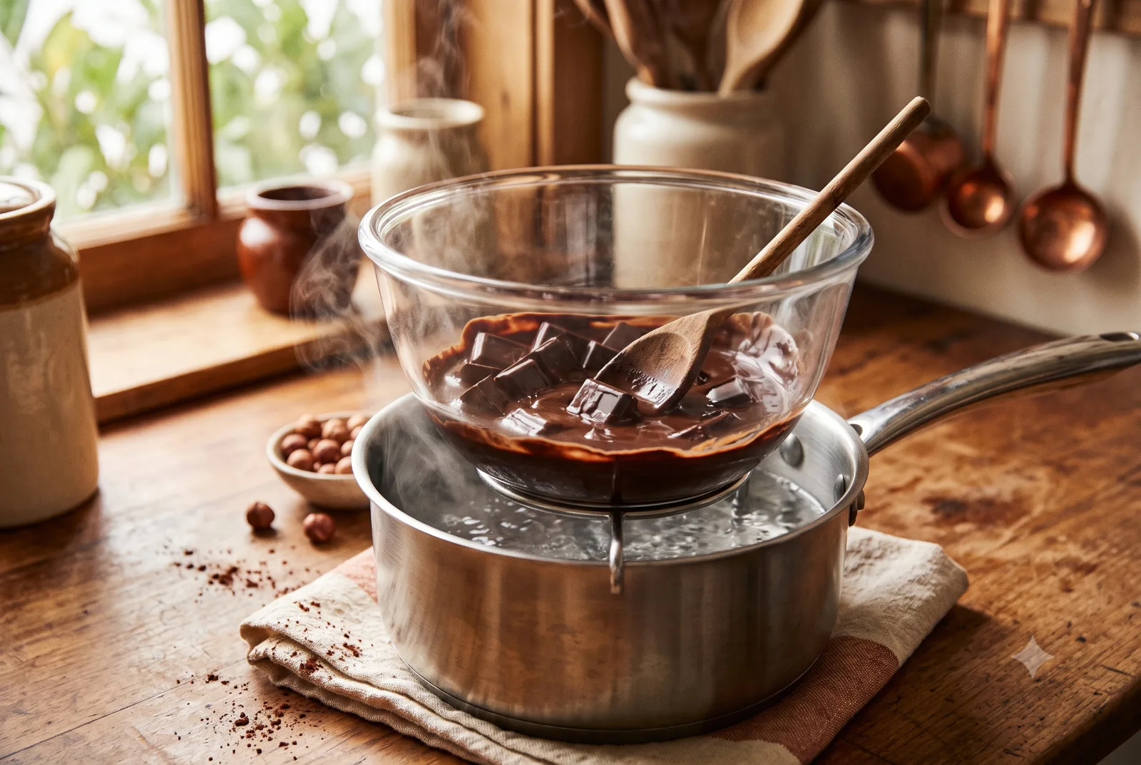 Foto bij au bain-marie verwarmen