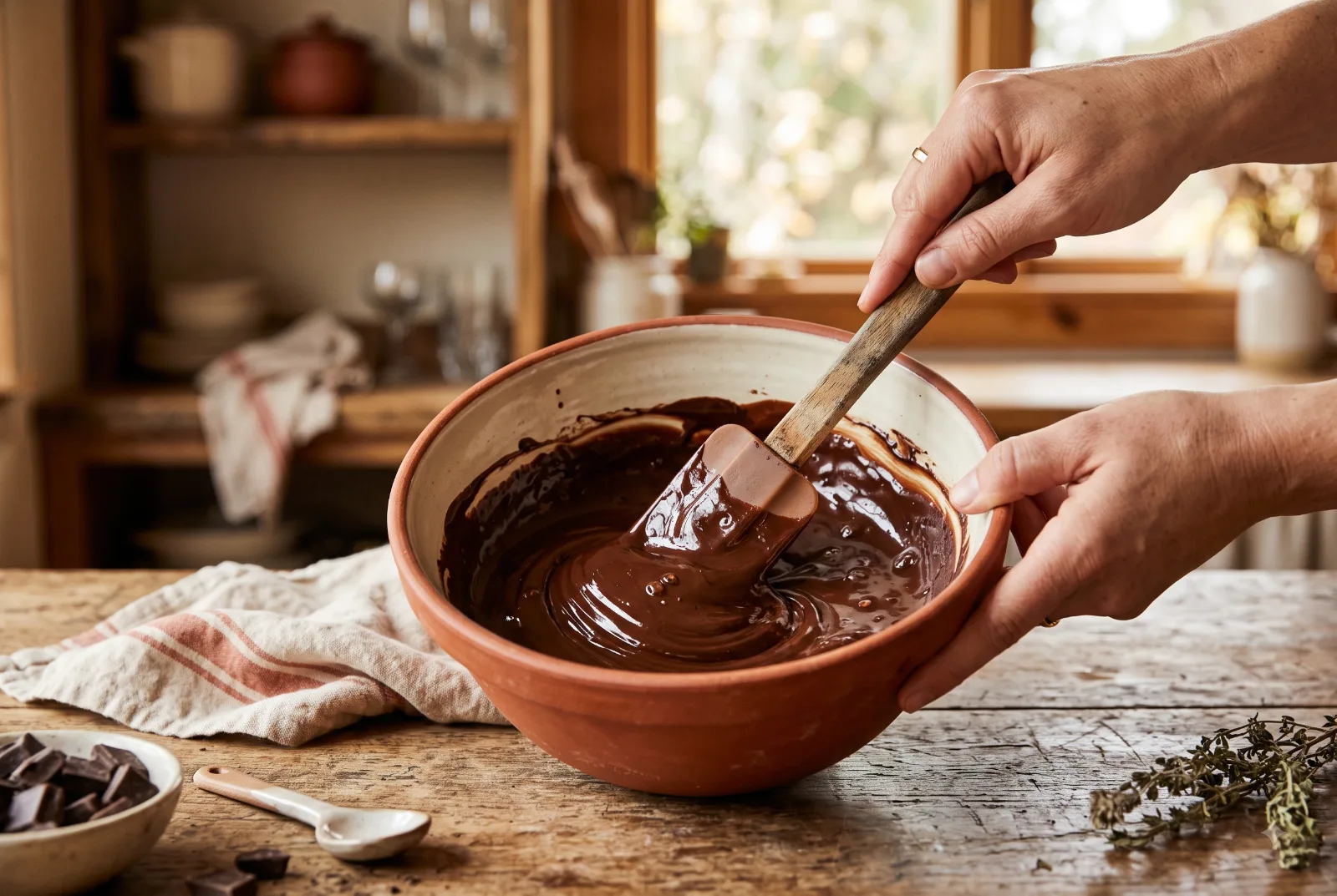 Foto bij chocolade smelten en temperen